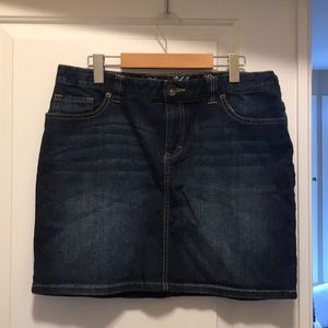 Dark Wash Jean Mini Skirt